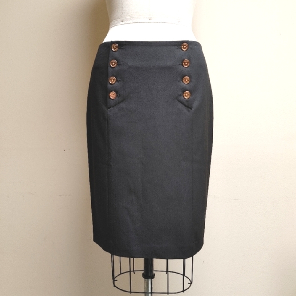 RALPH LAUREN Skirt Black 6 - Picture 2 of 14